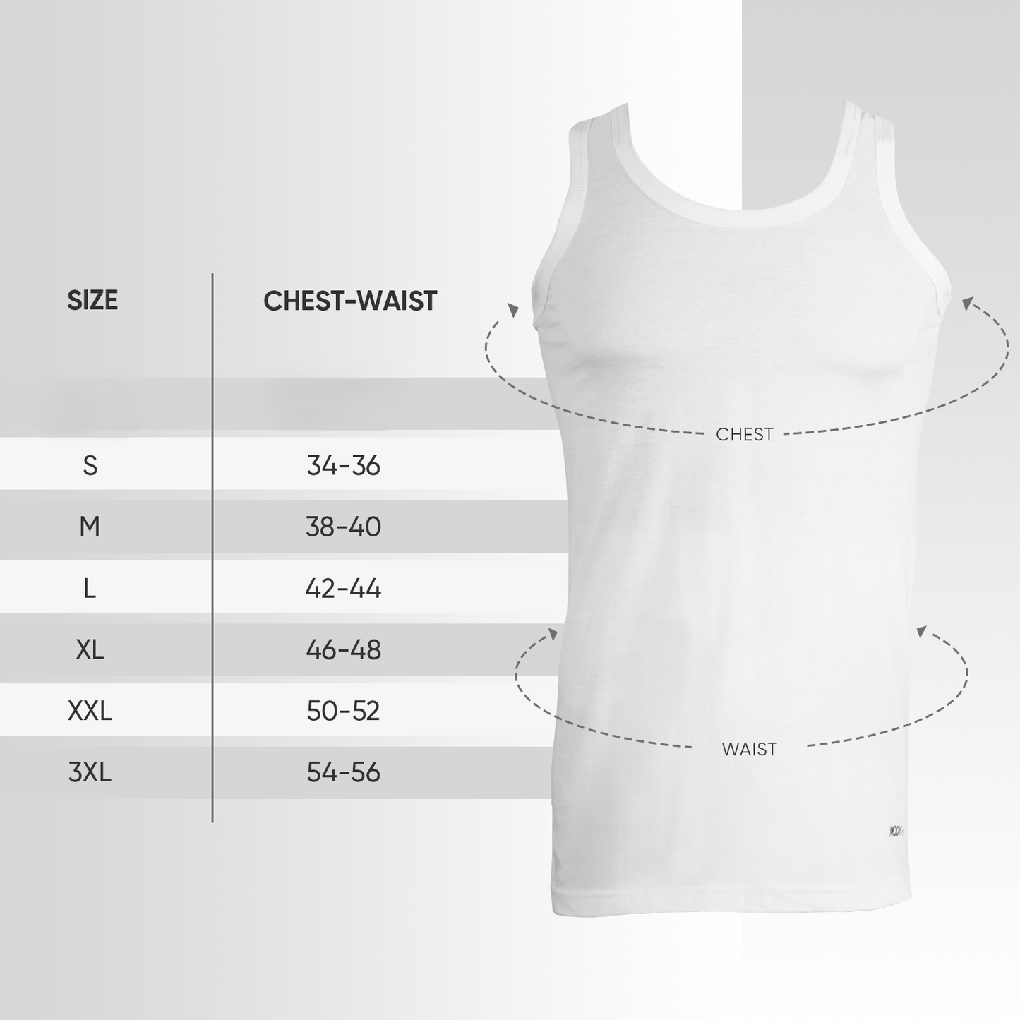 Mody Men Cotton Undershirt, Crew Neck, 5-Pack