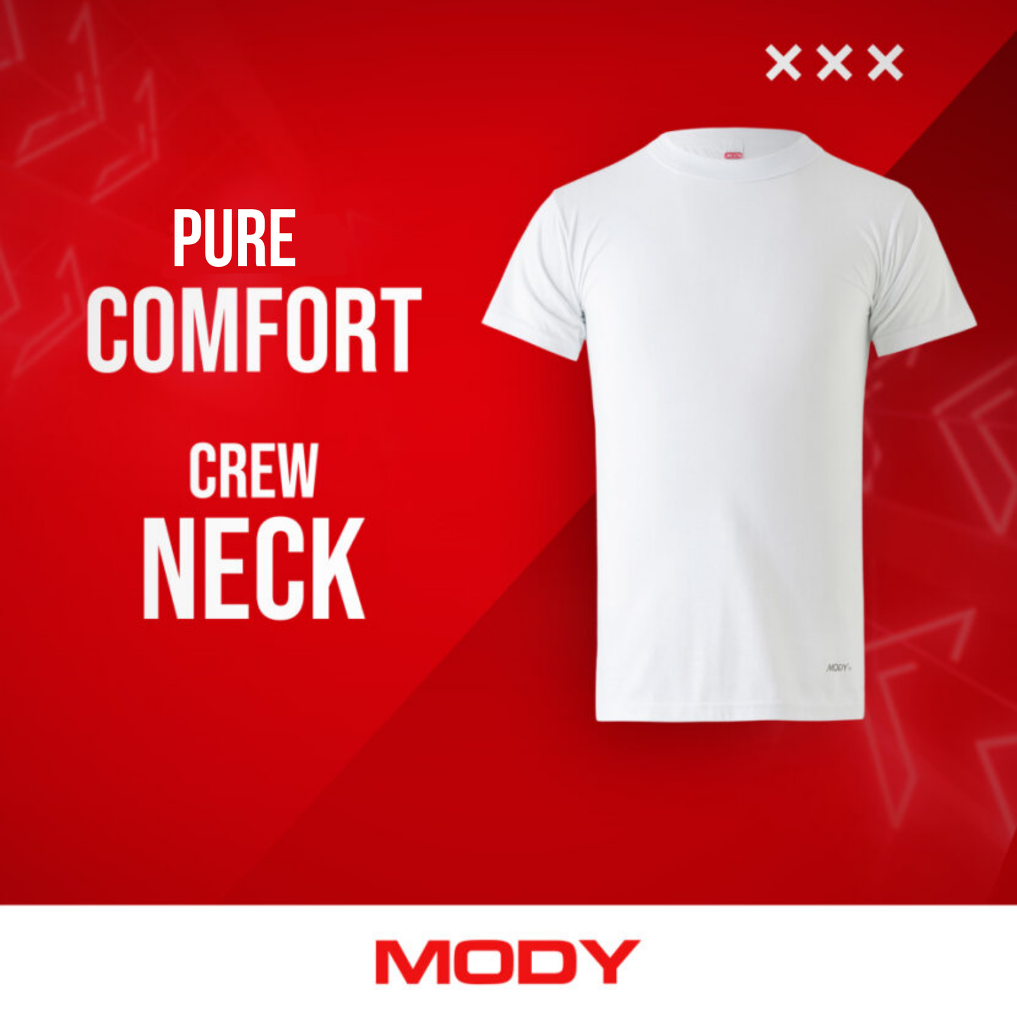 Mody Men Undershirt Round Neck Short Sleeve 5-Pack