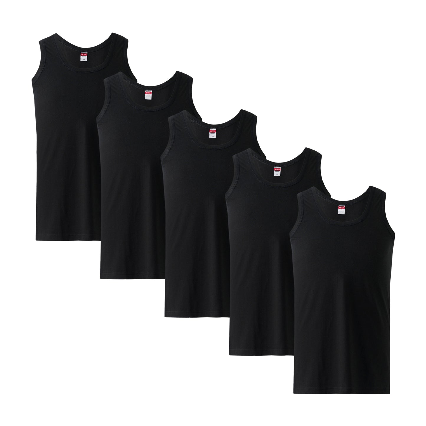 Mody Men Cotton Undershirt, Crew Neck, 5-Pack