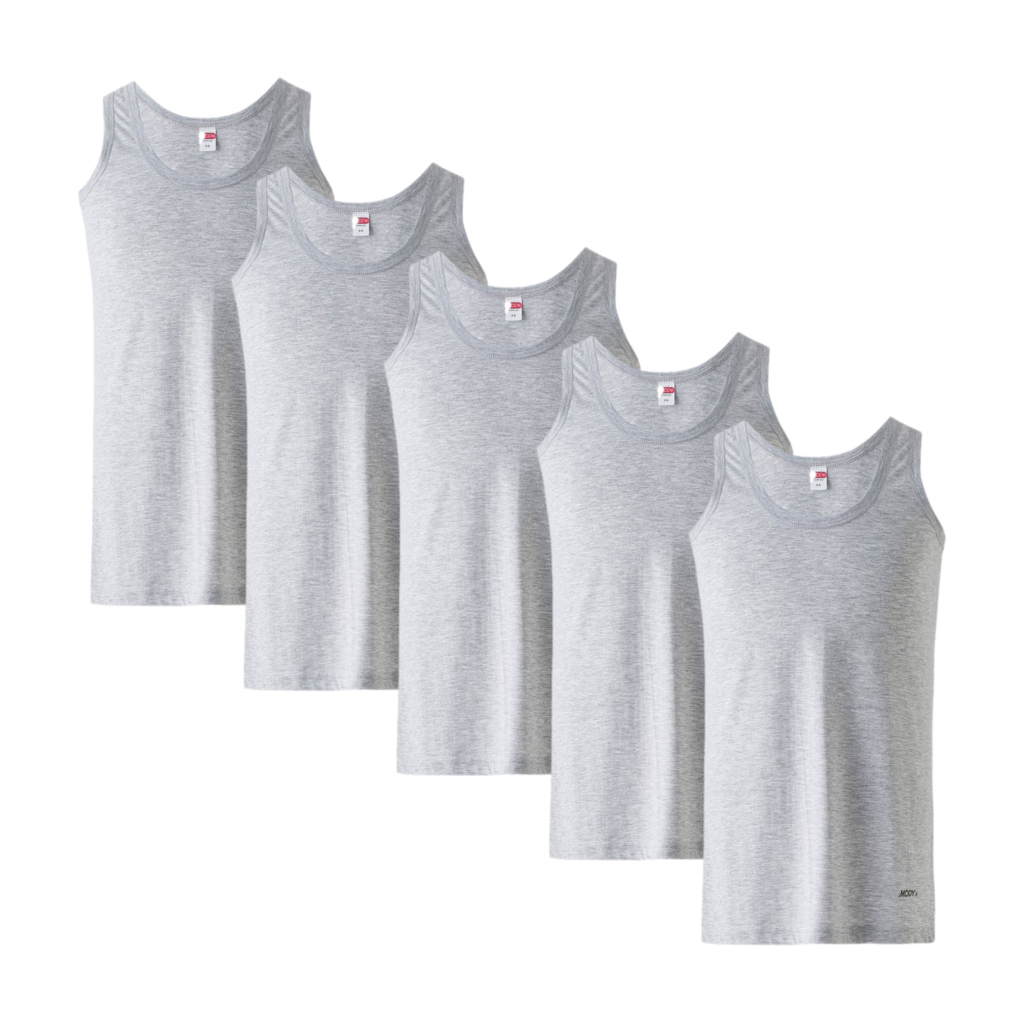 Mody Men Cotton Undershirt, Crew Neck, 5-Pack