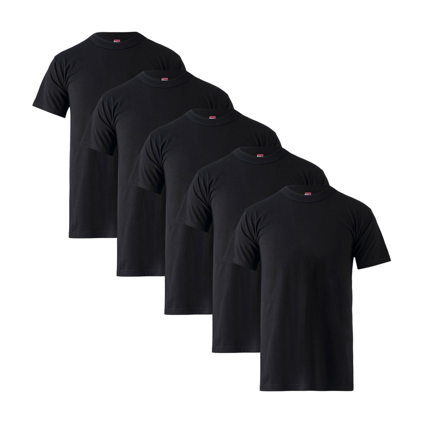 Mody Men Undershirt Round Neck Short Sleeve 5-Pack