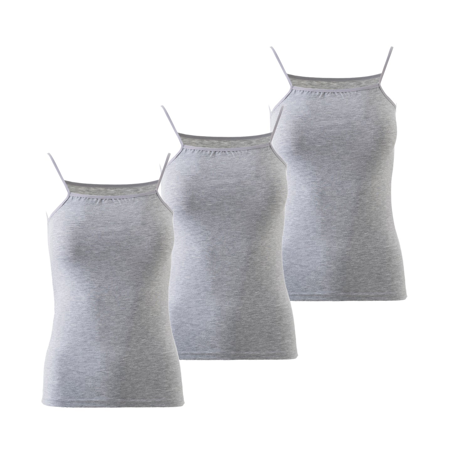 Woman's Cotton Camisole, Spaghetti Strap, 3-Pack