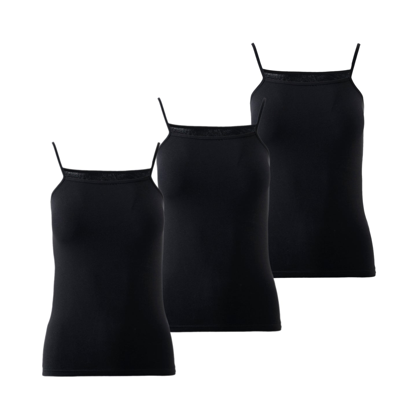 Woman's Cotton Camisole, Spaghetti Strap, 3-Pack