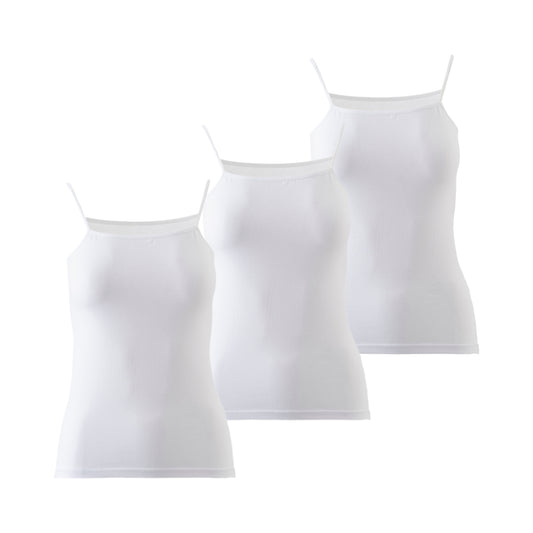 Woman's Cotton Camisole, Spaghetti Strap, 3-Pack