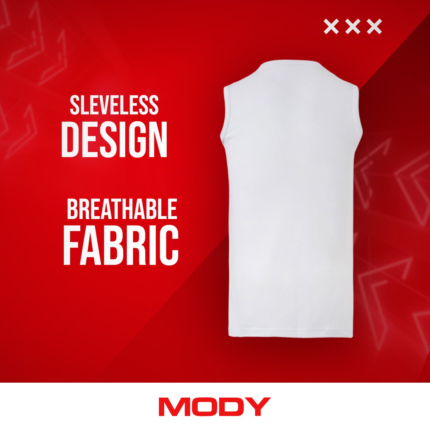 Mody Men's Sleveless Tank Top, Crew Neck, 3-Pack