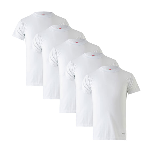 Mody Men Undershirt Round Neck Short Sleeve 5-Pack