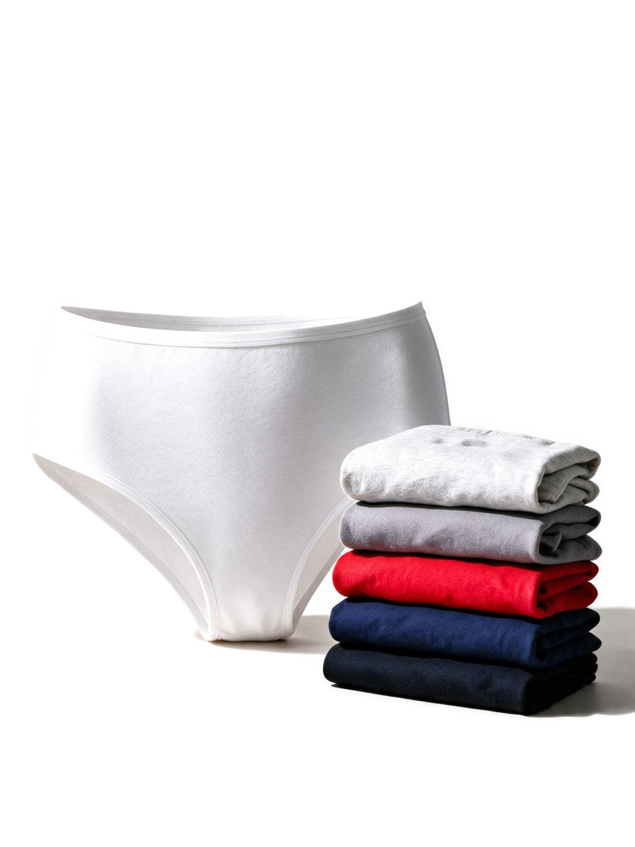 Six pack of women's hi cut briefs