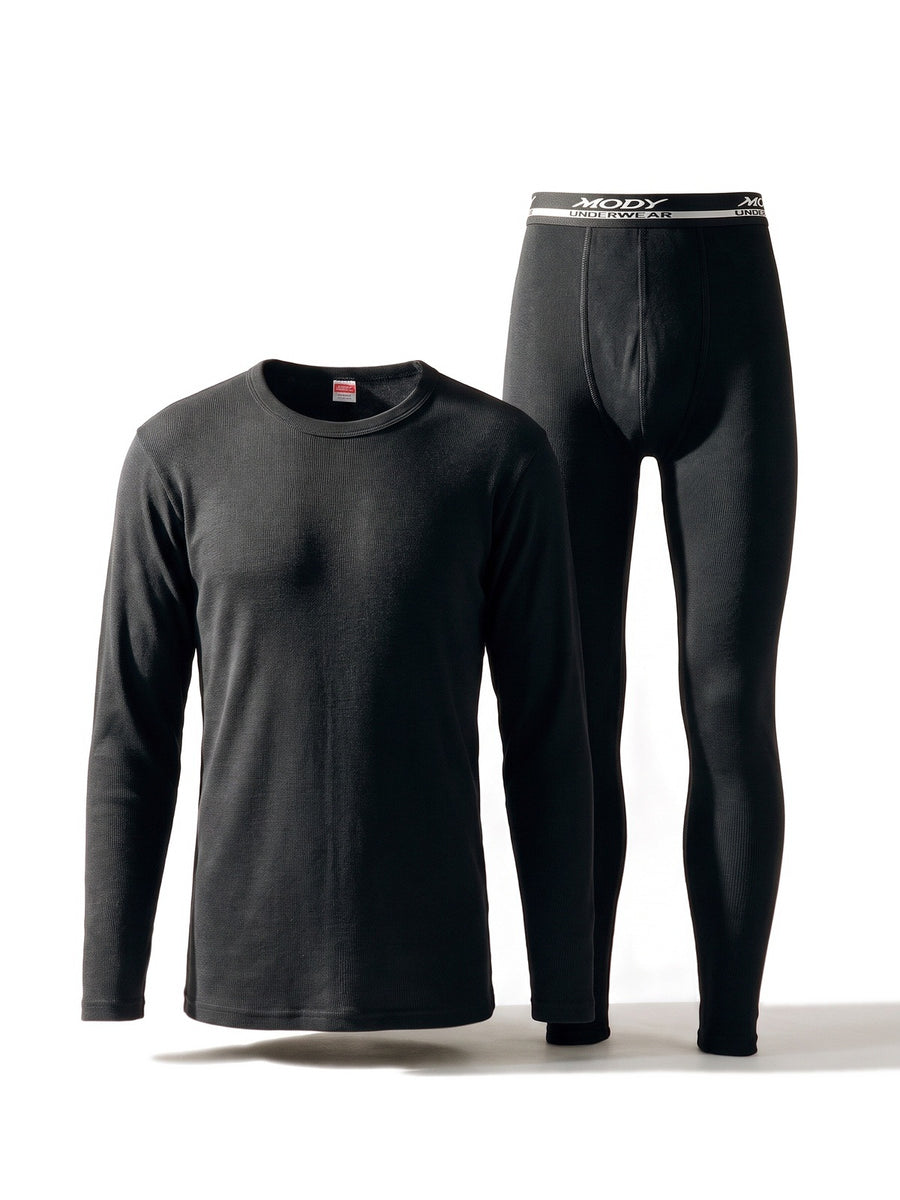 Black thermal underwear set