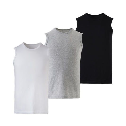 Mody Men's Sleveless Tank Top, Crew Neck, 3-Pack