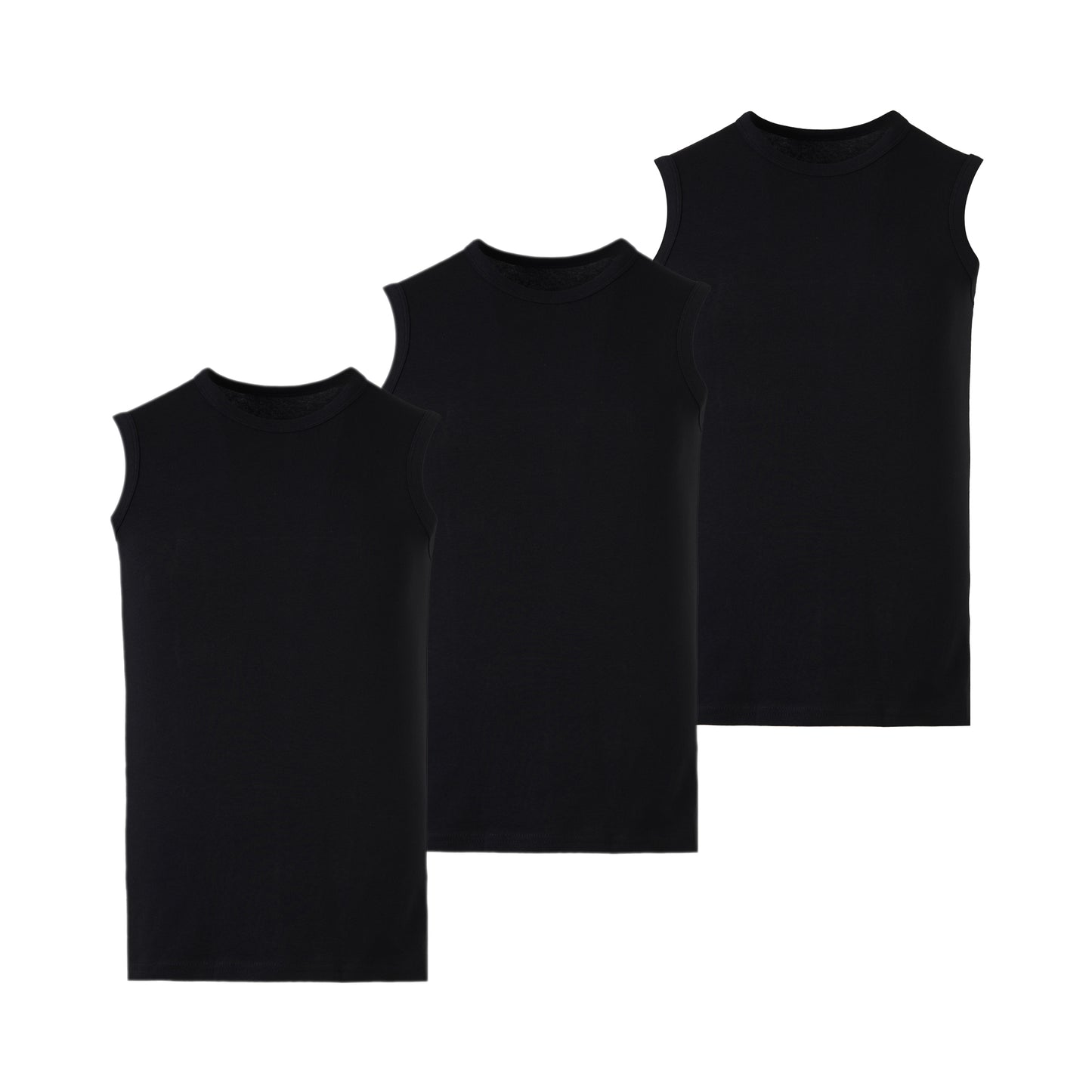 Mody Men's Sleveless Tank Top, Crew Neck, 3-Pack