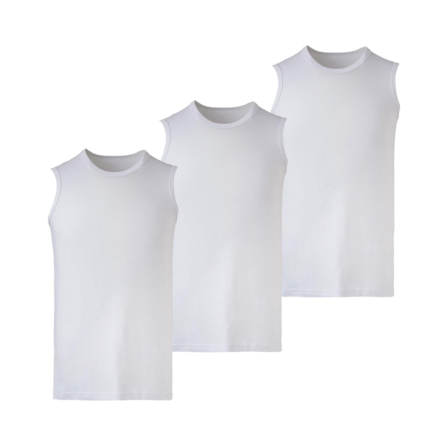 Mody Men's Sleveless Tank Top, Crew Neck, 3-Pack