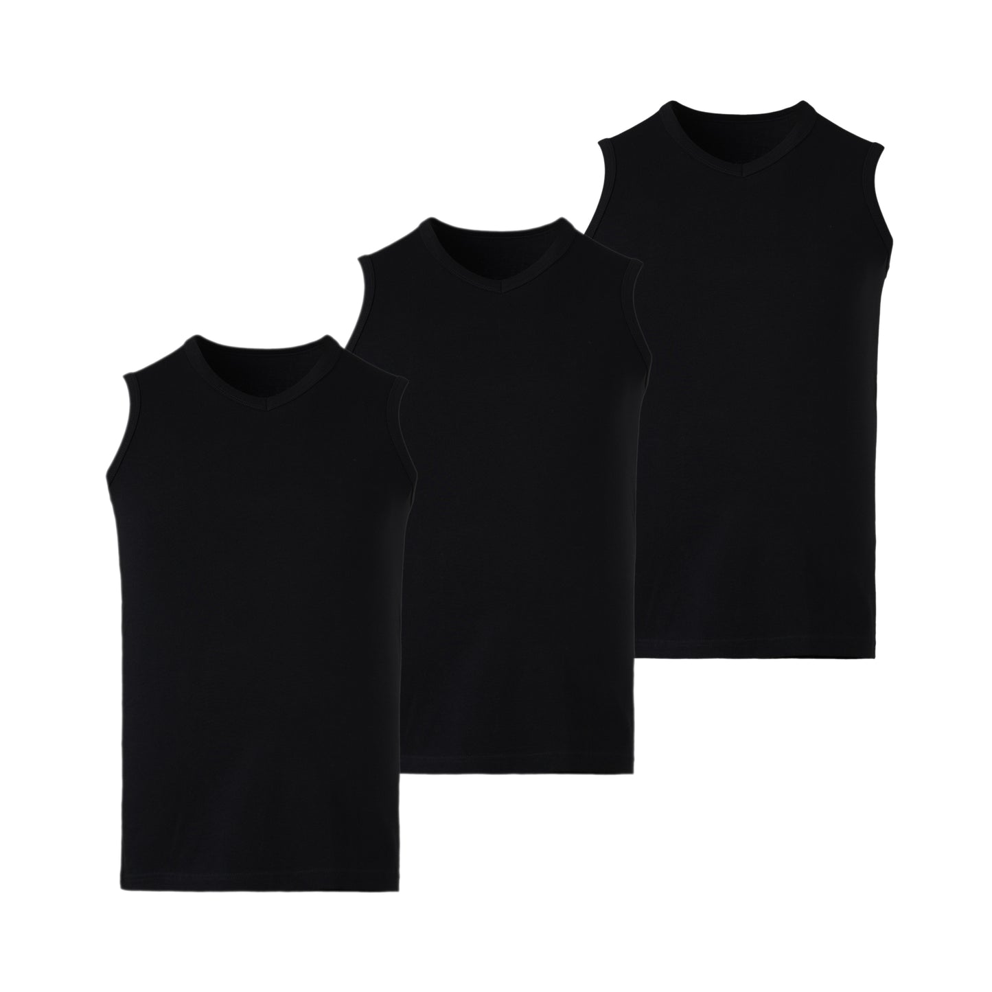 Mody Men's Sleveless Tank Top, V-Neck, 3-Pack